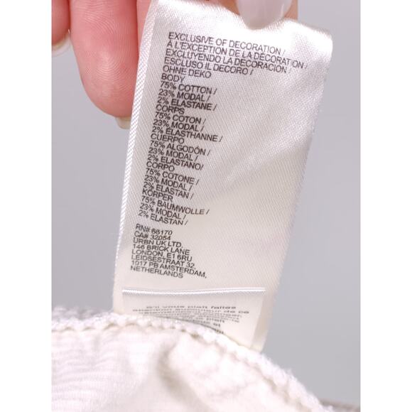 Pilcro by Anthropologie Corduroy Utility Pants Size 31 Ivory Cream Straight Leg - Picture 12 of 16